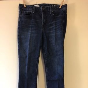 GAP 1969 dark wash cropped jeans.